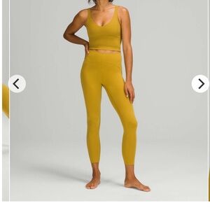 Lululemon Instill High-Rise Tight 25" Woman 8 Auric Gold Athletic Workout Gym